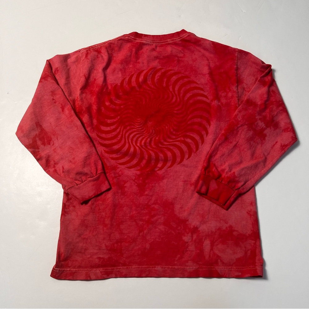 045 - SPITFIRE SKATEBOARDS SKATE RED DYED LONG SLEEVE SHIRT - Picture 1 of 4